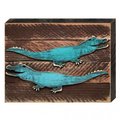 Designocracy Alligator Art on Board Wall Decor 9854508